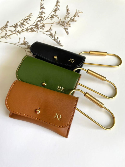 Personalized Vegan Leather Card Holder - View 1